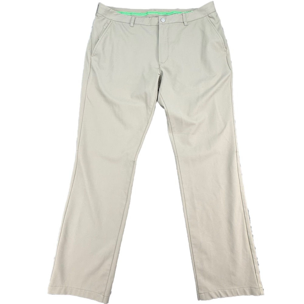 Bonobos Golf Pants Mens 38x32 Tan Khaki Slim Fit Performance Tech Trousers